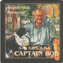 BEER MAT - MIGHTY OAK BREWERY - CAPTAIN BOB - (Cat No 015) - (2013)