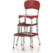 COSCO Stylaire Retro Chair + 2-Step Step Stool with Pull-Out Steps, 7 Ft. 11In M