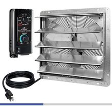 Iliving 20" Wall Mounted Shutter Exhaust Fan, Automatic Shutter, with Thermostat