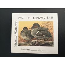ICOLLECTZONE US Michigan 1987 MI2 Single Duck Stamp VF NH