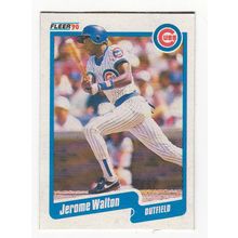 1990 Fleer Jerome Walton #C-27 wax box bottom card – Chicago Cubs