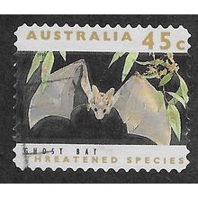 AUS 1992 45c (S/A) 'GHOST BAT' (PHOS BANDS)(LITHO) FINE USED (EBID60-047)