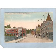 Rhode Island River Point Postcard Clyde Square From the Bridge Street Scen~1124