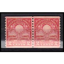 656 2c Edison's First Lamp Very Fine MNH Pair PA0021