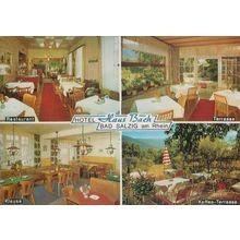 Hotel Haus Bach Bad Salzig AM Rhein Restaurant Kuchenchef 4x Photo Postcard