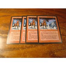 Magic the Gathering, MTG, 4-cards, 1996, VARCHILD'S CRUSADER