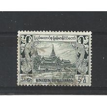 Burma.SG107 3a 6p Royal Palace (Green).Fine Used.Jul25j