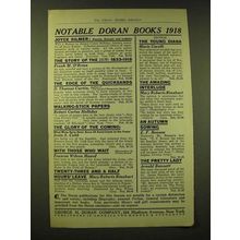 1918 George H. Doran Company Ad - Notable Doran Books 1918