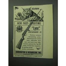 1958 Harrington & Richardson Lynx Rifle Ad - Sleek