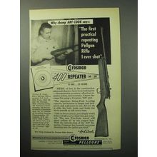 1958 Crosman Pellgun Ad - 400 Repeater, Art Cook