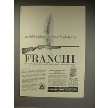 1961 Franchi Shotgun Ad - World's Lightest Automatic