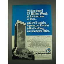 1973 Independent Life Insurance ad - Topped $3 Billion