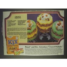 1977 General Mills Kix Cereal Ad - Crunch Parfaits