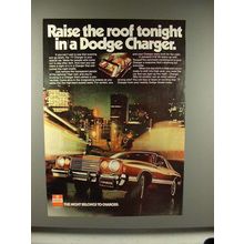 1977 Dodge Charger Car Ad - Raise the Roof Tonight