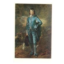 THE BLUE BOY by Gainsborough unused vintage American postcard /