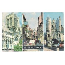 multiview, HISTORIC YORK.. used postcard by Bamforth. 1978 pm #