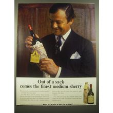 1966 Williams & Humbert Dry Sack Sherry Ad - Out of a sack comes the finest