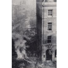 Broadgate Burning After WW2 Military Air Raid Disaster Coventry Postcard