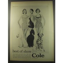 1956 Cole of California Black and White Swimsuits Advertisement - Best of show