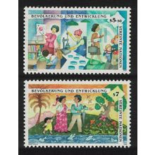 UN Vienna Population and Development 2v 1994 MNH SG#V173-V174