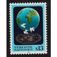 UN Vienna Globe Doves and UN Emblem 1993 MNH SG#V146