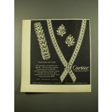 1961 Cartier Jewelry Advertisement - Diamonds and Gold