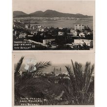 Puerto La Luz Las Palmas Spain 2x Antique RPC Postcard s