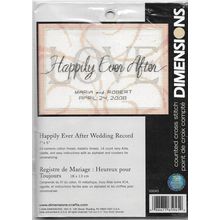 Happily Ever After Wedding Record Dimensions 65045 Counted Cross Stitch Kit 7x5”