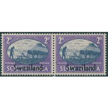 Swaziland 1945 2d slate-blue & violet Victory SG40 MNH pair