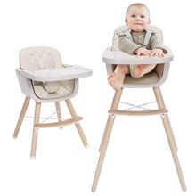 3-In-1 Convertible Wooden High Chair, High Chairs for Babies and Toddlers, Baby