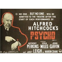 Psycho- British 1960 Poster Canvas Movie Film Print A0 A1 A2 A3 A4 A5 A6 Art Wal