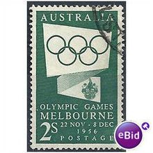 Australia 1954 O Games SG280a 2d Deep Blue-Green VFU