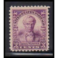 725 3c Daniel Webster Barely Clears MNH O3691