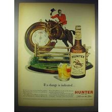 1948 Hunter Whiskey Ad - Change is Indicated