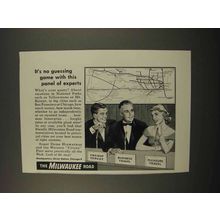 1957 Milwaukee Road Railroad Ad - No Guessing Game