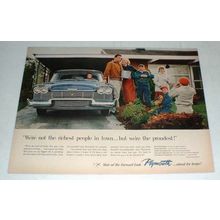 1958 Plymouth Car Ad - Not The Richest People in Town