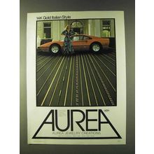 1979 Aurea 14K Gold Jewelry Ad - Ferrari Car