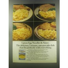 1980 Lipton Egg Noodles & Sauce Ad - The delicous, 7 minute, one-pot side dish