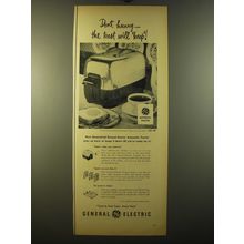 1950 General Electric Automatic Toaster Ad - Don't hurry - the toast will keep