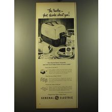 1950 General Electric Automatic Toaster Ad - The toaster.. That thinks about you