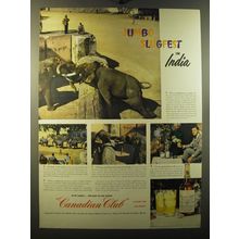 1950 Canadian Club Whisky Ad - Jumbo slugfest in India