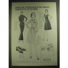 1974 Talbots Advertisement - Hooper Top and Slacks; Austin Hill Princess Jumper
