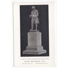 Josiah Wedgwood Statue Station Square Stoke-on-Trent Postcard Staffordshire