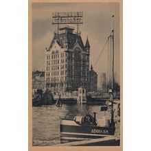 Witte Haus Rotterdam Adriann Ship Old Postcard