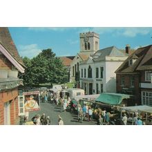 Ringwood Market Burger Hot Drinks Van Hampshire 1970s Postcard