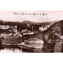 Bailie Nicol Jarvie Inn Aberfoyle Creased Rare Scottish Old RPC Postcard