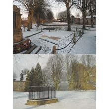 Knaresborough Castle Grounds in Winter Snow 2x Large Postcard s