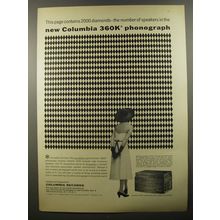 1954 Columbia 360K Phonograph Ad - This page contains 2000 diamonds
