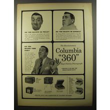 1954 Columbia 360 Phonograph Advertisement - Bruno Walter