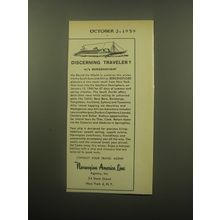1959 Norwegian America Line Cruise Ad - Discerning Traveler?